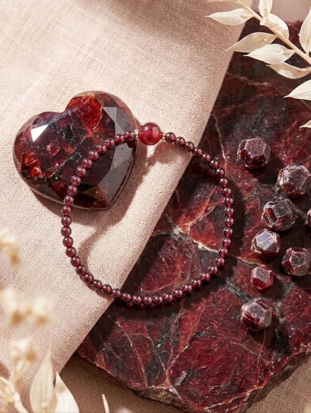 Garnet/Jade Bracelet